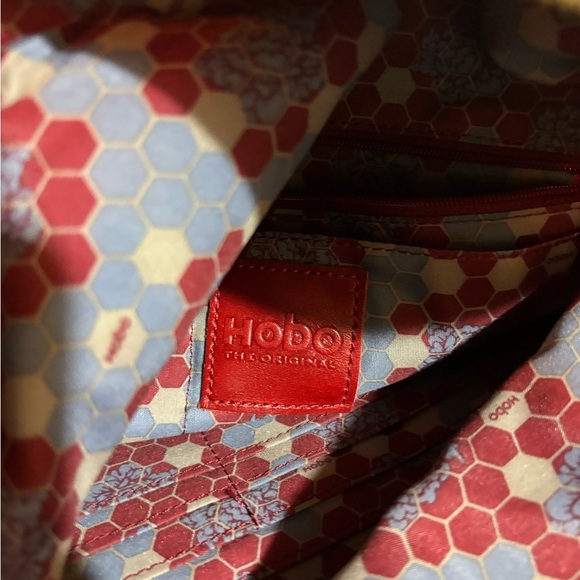 Hobo Elegant Burgundy Leather Clutch with Tassel - Picture 8 of 9